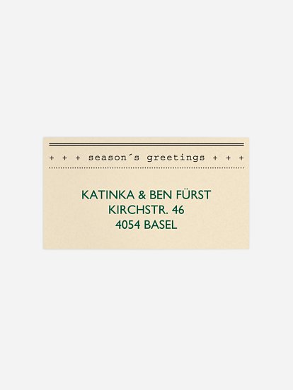 Empfängeraufkleber Weihnachten Telegram