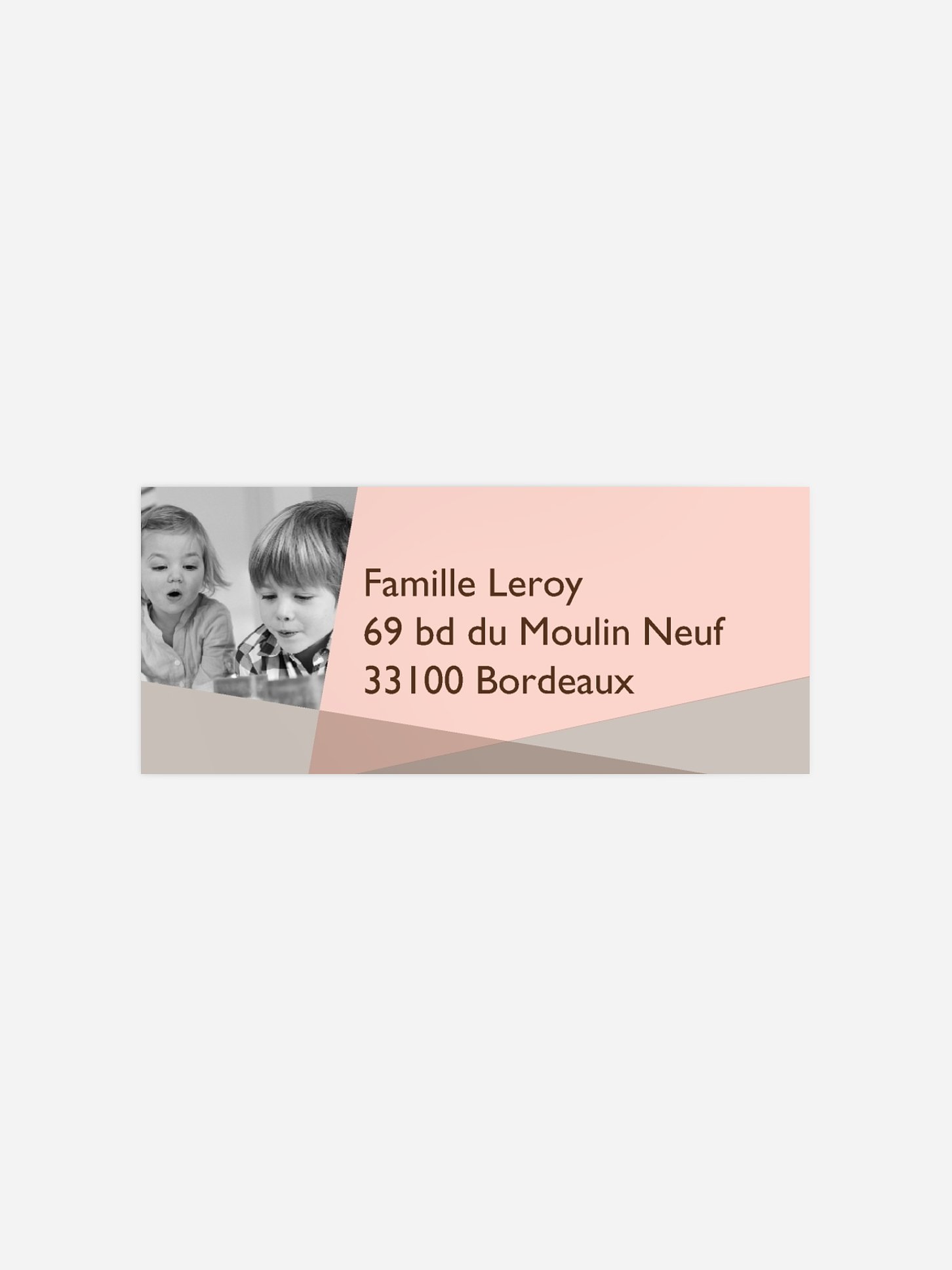Étiquette expéditeur voeux Origami