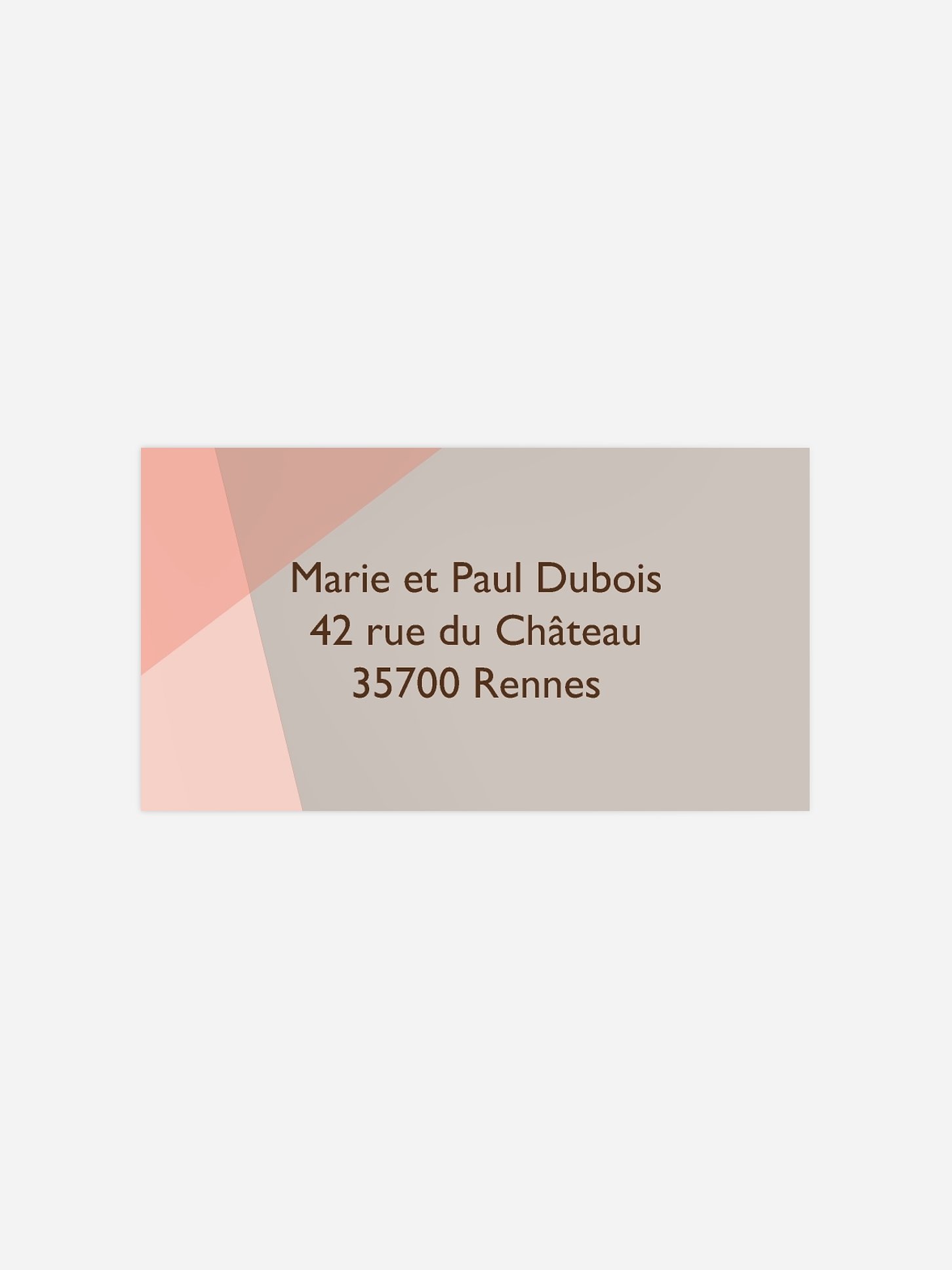Étiquette destinataire voeux Origami