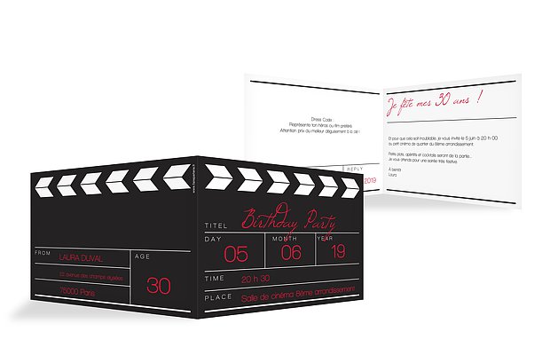 invitation anniversaire 30 cinéma