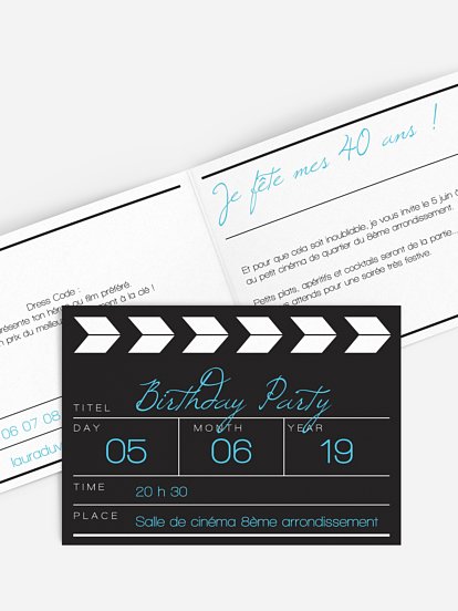 invitation anniversaire 40 cinéma