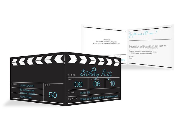 invitation anniversaire 50 cinéma