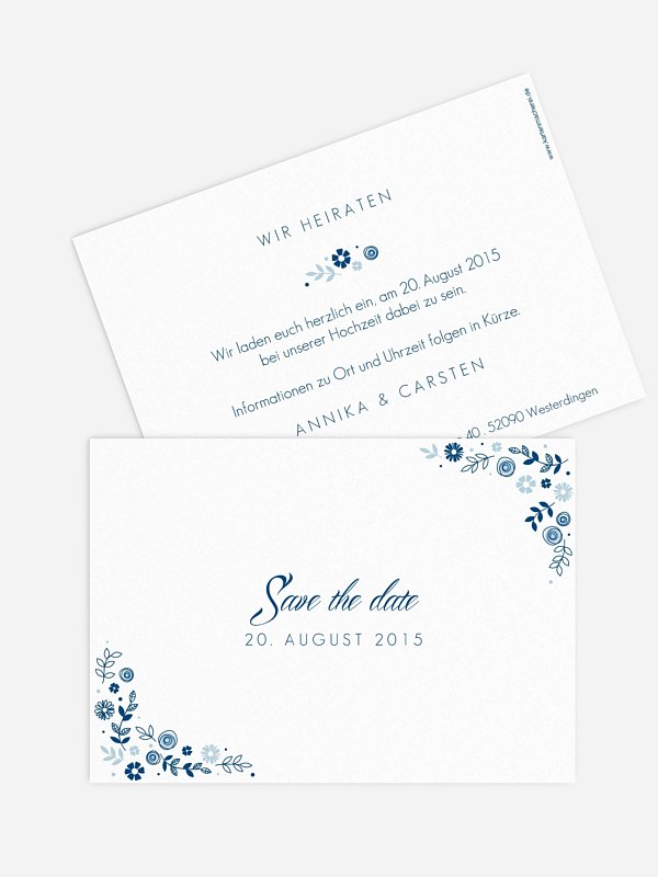 Save-the-Date Karte Blumen
