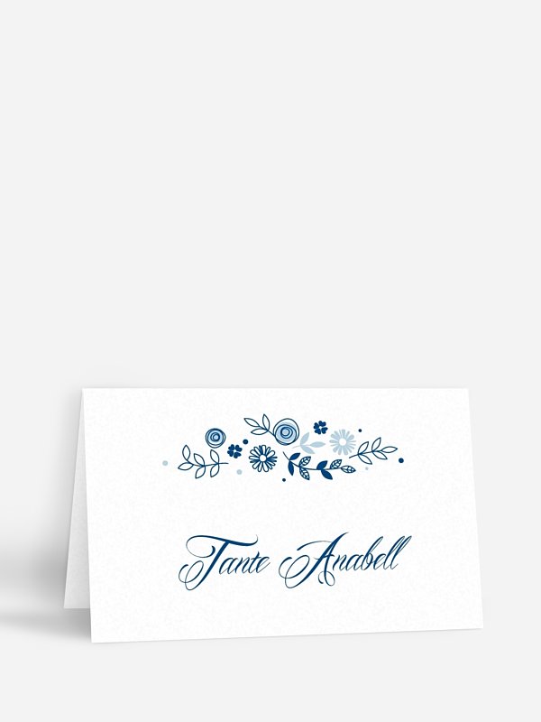 Tischkarte Hochzeit Blumen