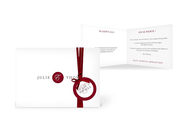 Faire-part mariage Bouton