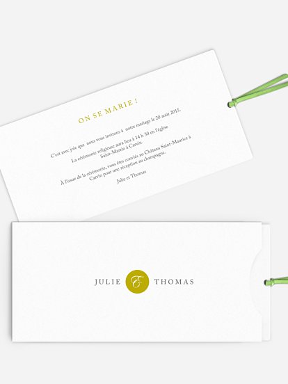 Faire-part mariage Bouton