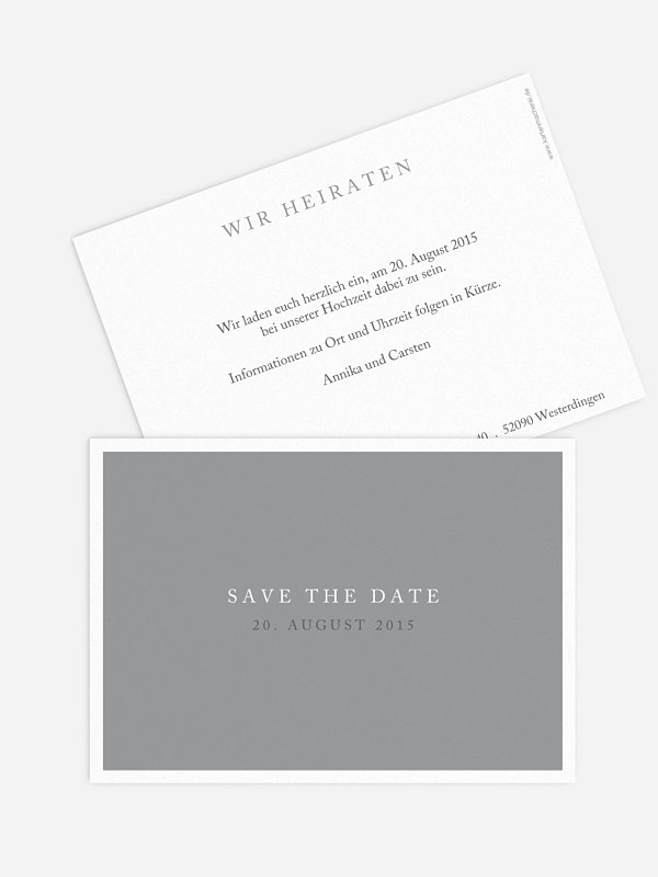 Save-the-Date Karte Button