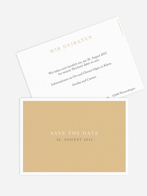 Save-the-Date Karte Button