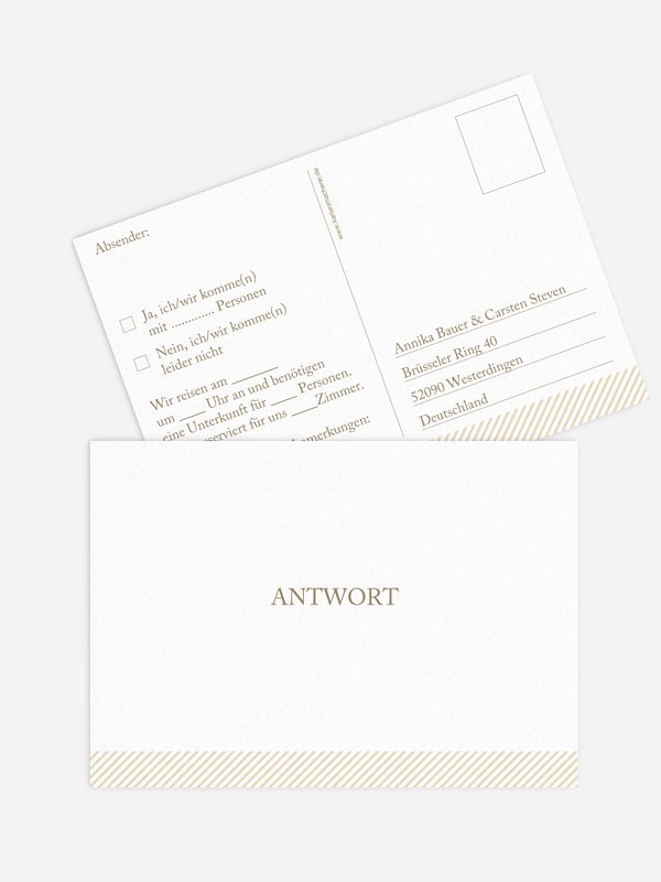 Antwortkarte Hochzeit Ampersand