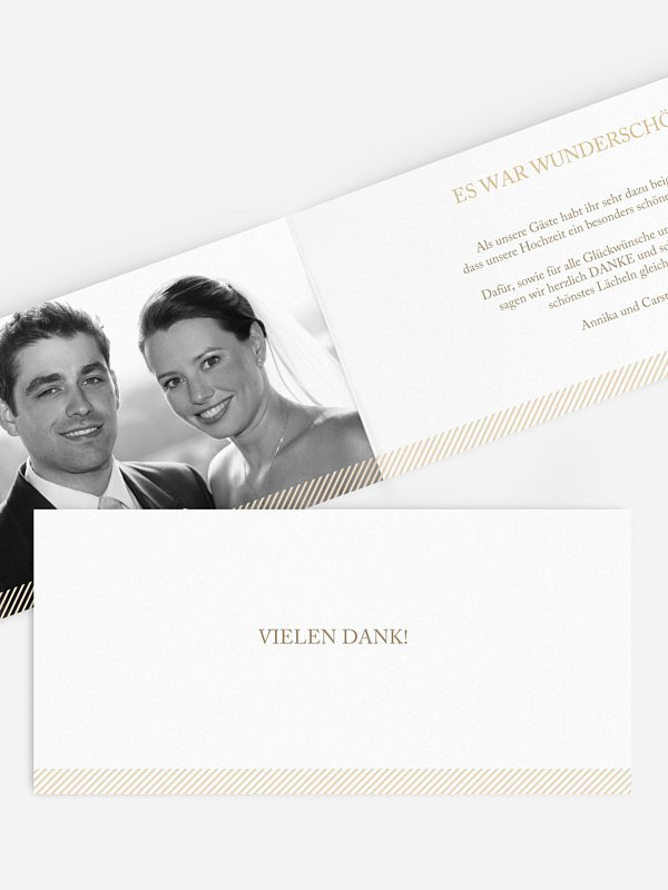 Dankeskarte Hochzeit Ampersand