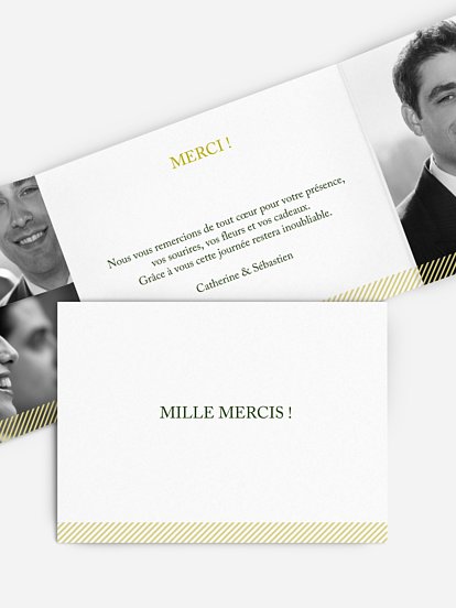 Carte de remerciements En toute simplicité