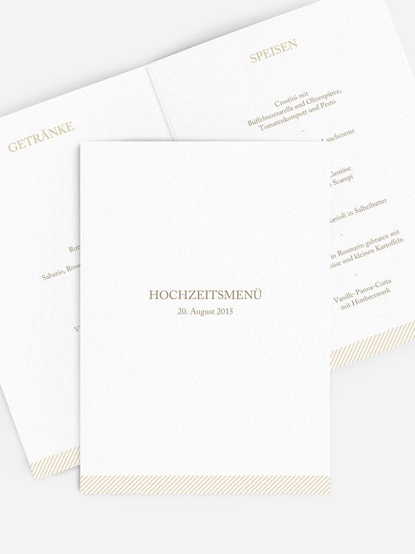 Menükarte Hochzeit Ampersand