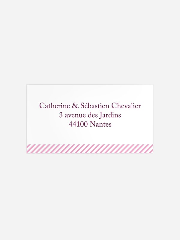 Étiquette destinataire mariage En toute simplicité