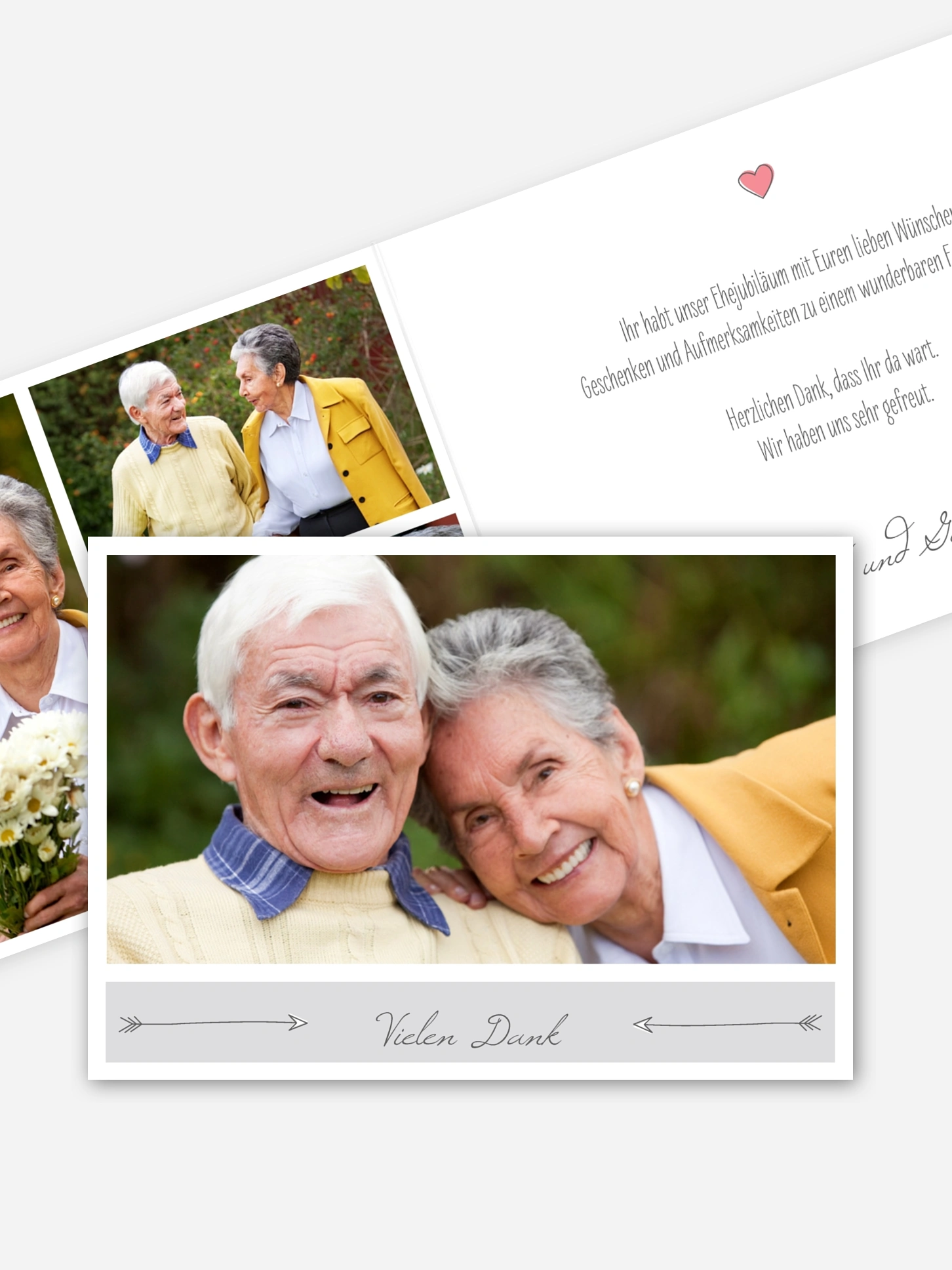 Danksagung zur Goldenen Hochzeit Pfeil