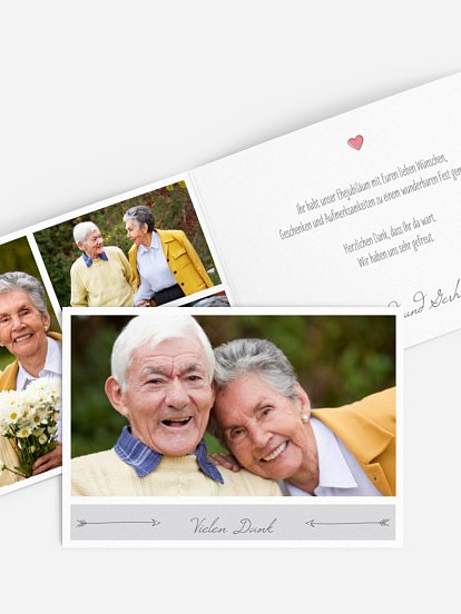 Danksagung zur Goldenen Hochzeit Pfeil