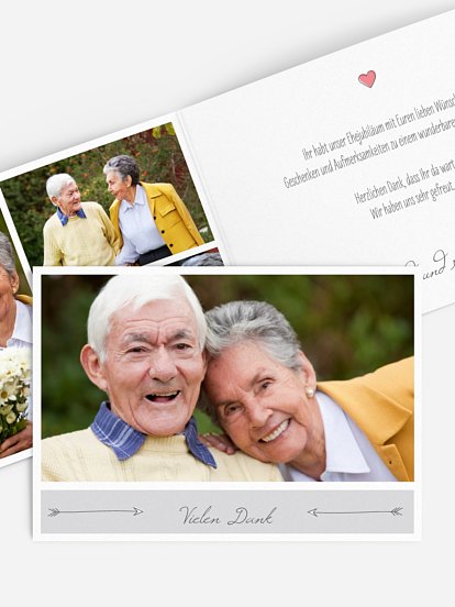 Danksagung zur Goldenen Hochzeit Pfeil