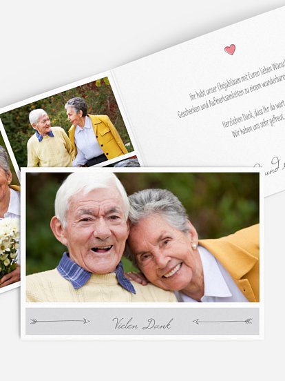 Danksagung zur Goldenen Hochzeit Pfeil