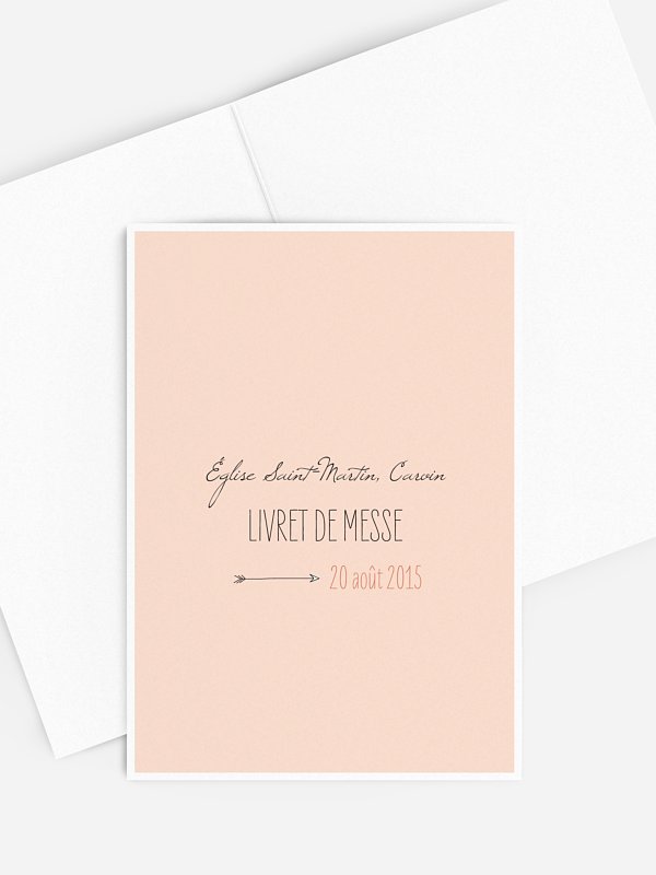 Livret de messe mariage Flèche