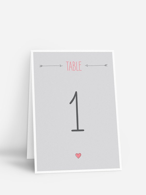 Numéro de table mariage Flèche