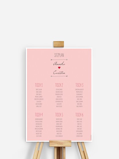 Sitzplan Plakat Pfeil