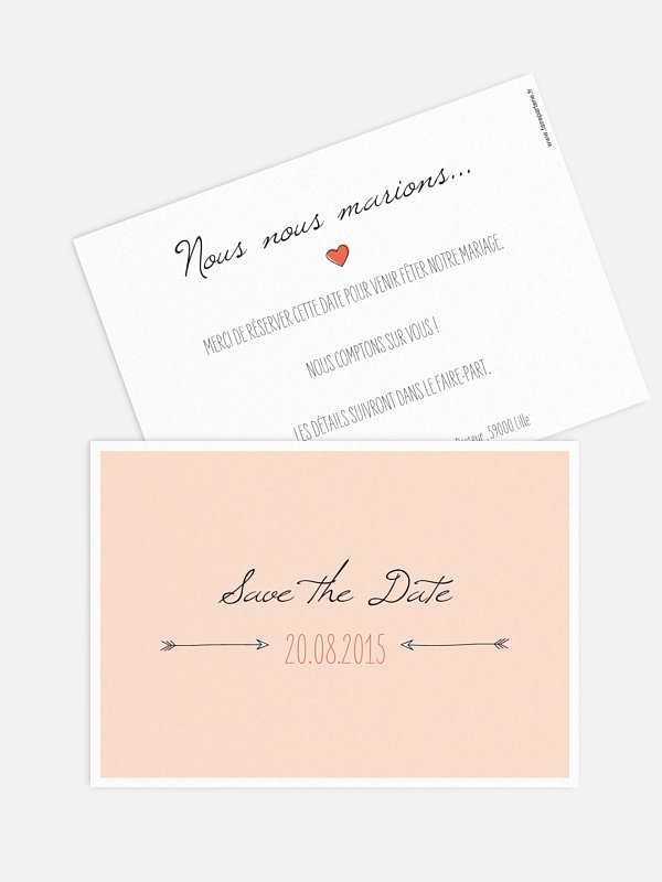 Carte Save The Date Fleche