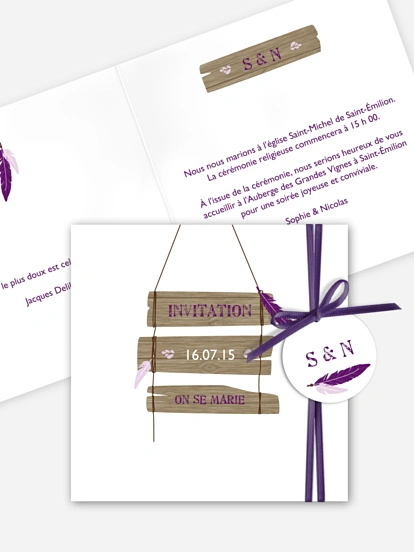 Faire-part mariage Spirit