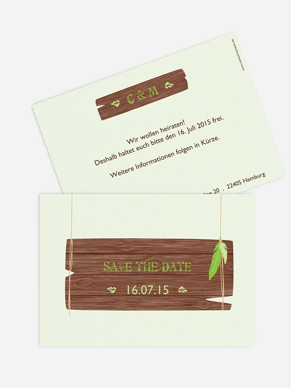Save-the-Date Karte Spirit