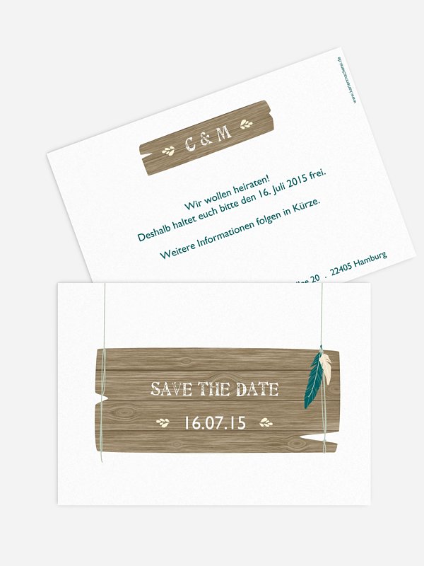 Save-the-Date Karte Spirit