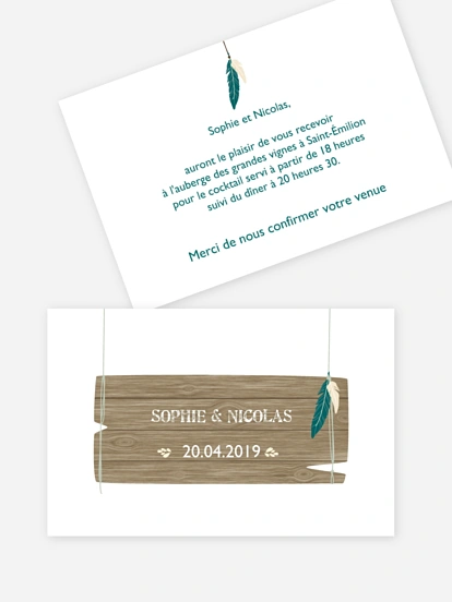 Carton d'invitation Spirit