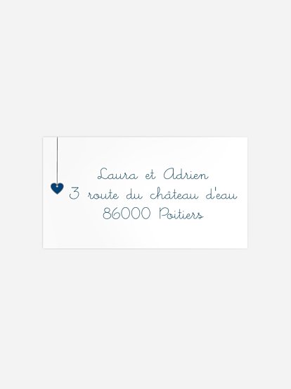 Étiquette destinataire naissance Mobile