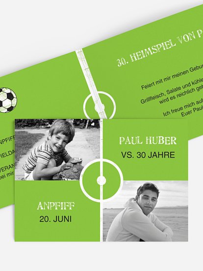 Einladung 30. Geburtstag Nachwuchstalent