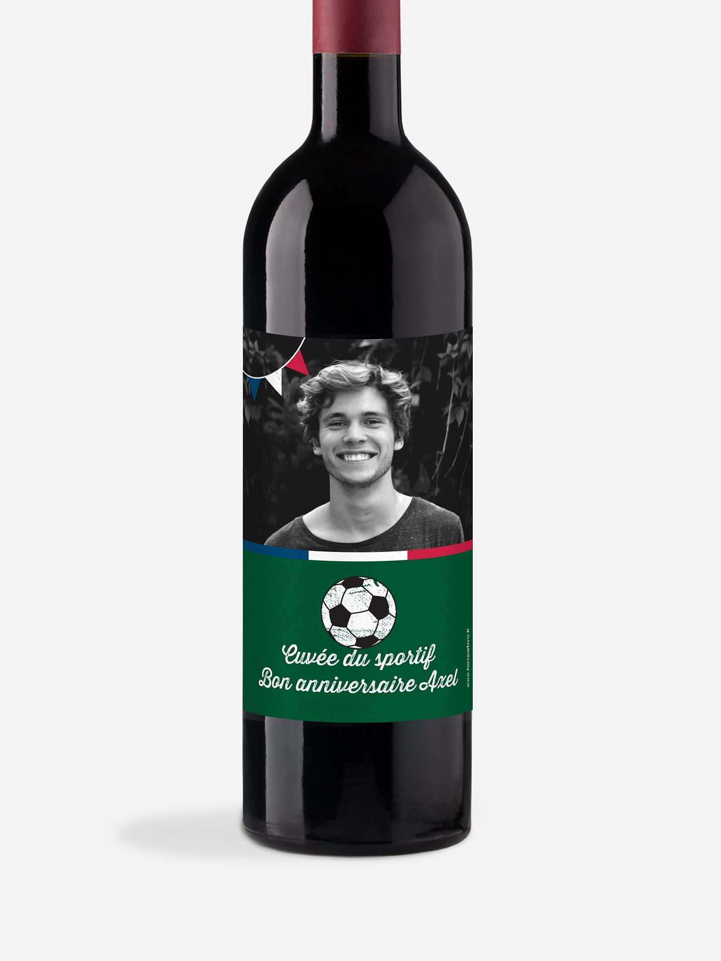 Étiquette pour bouteille Football