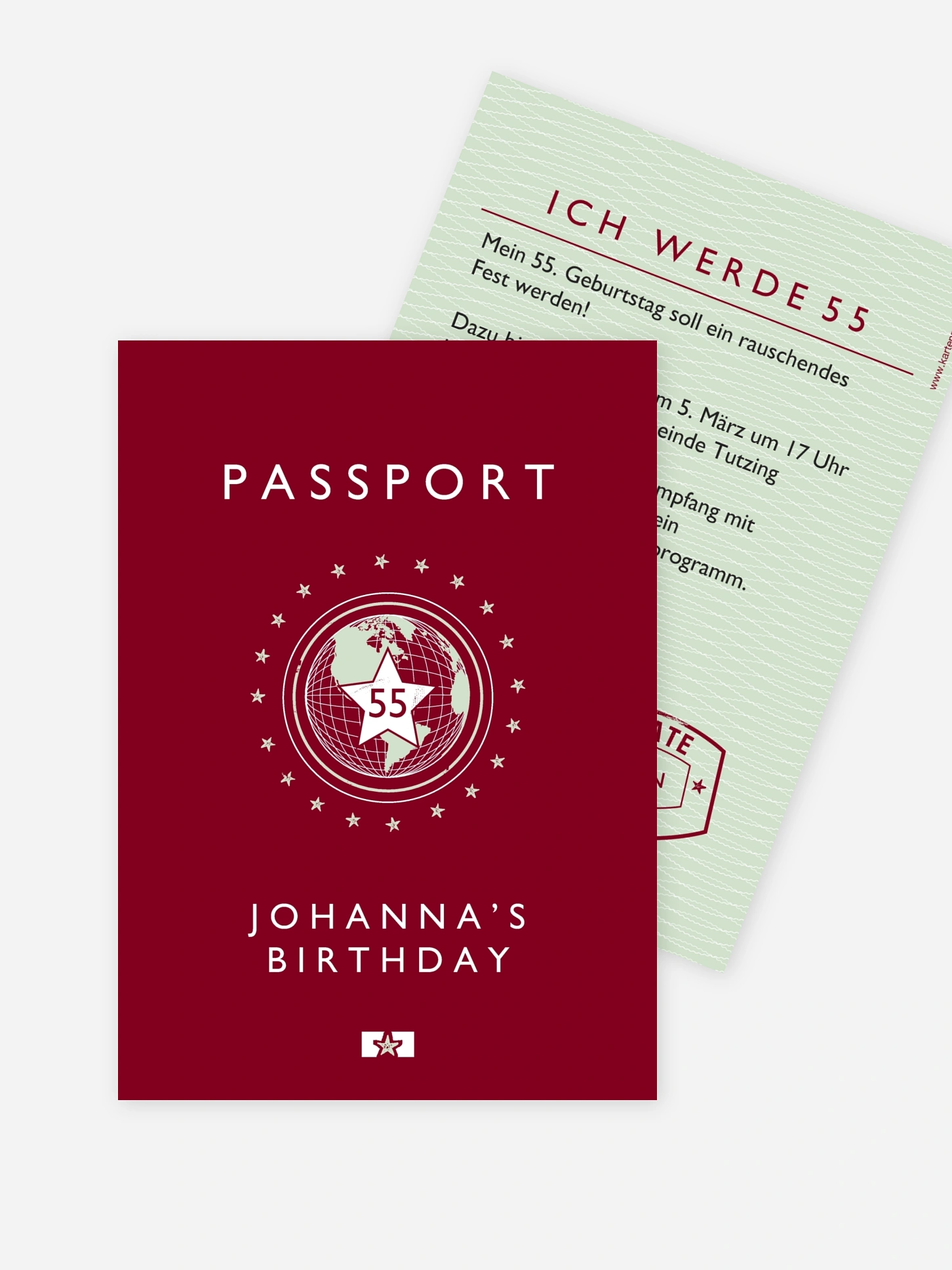 Geburtstagseinladung Passport
