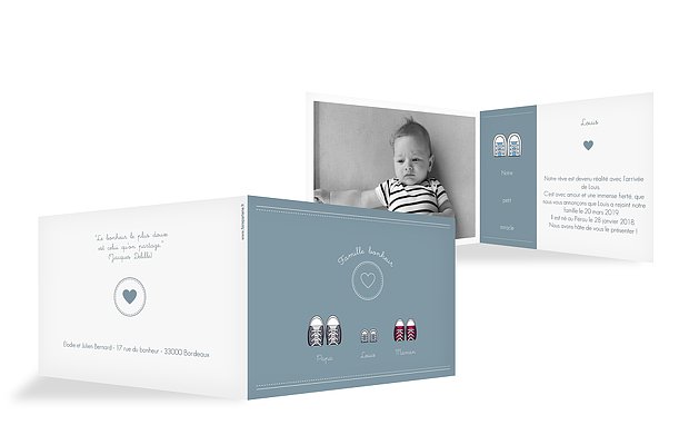 Faire-part adoption En famille