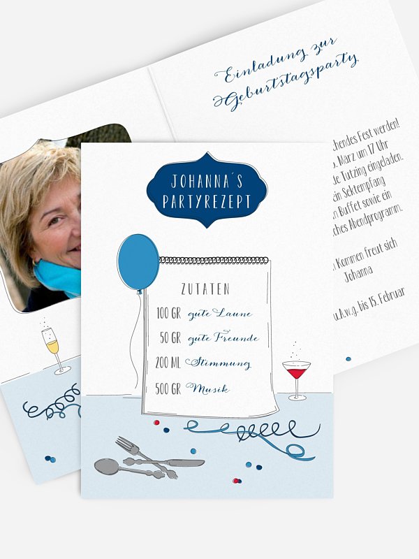 Einladung 60. Geburtstag Partyrezept