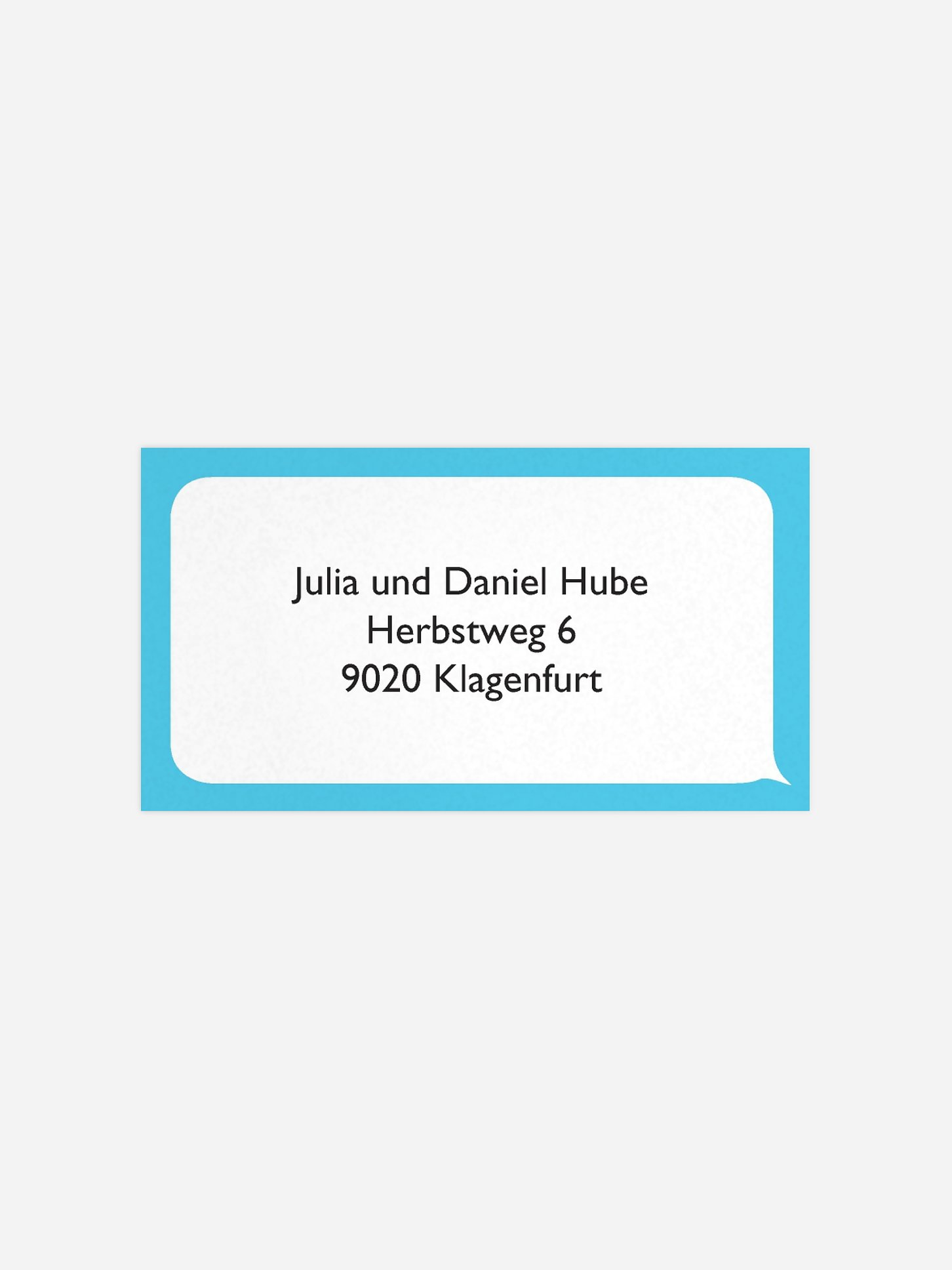 Empfängeraufkleber Geburtstag Einladung 2.1