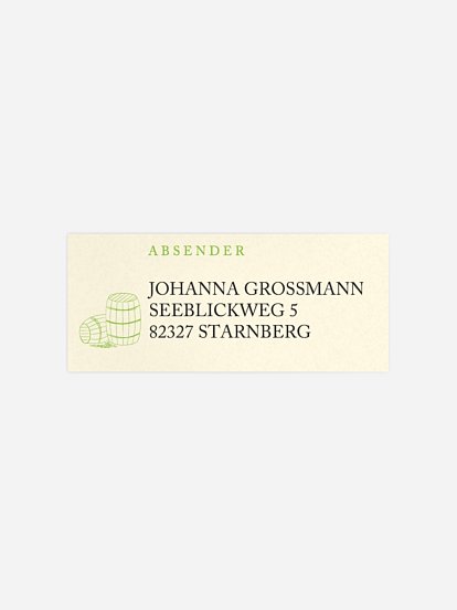 Absenderaufkleber Geburtstag Guter Jahrgang