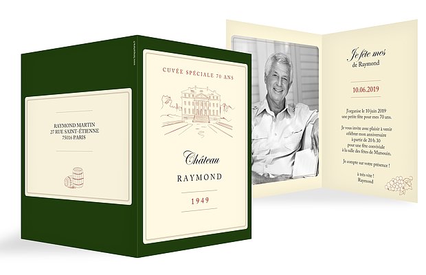 invitation anniversaire 70 Cuvée château