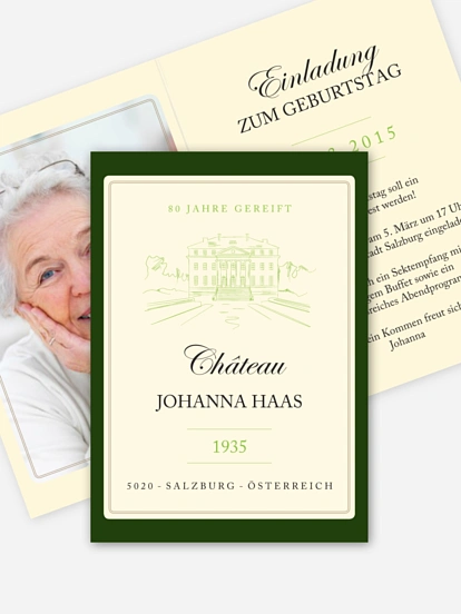 Einladung 80. Geburtstag Guter Jahrgang