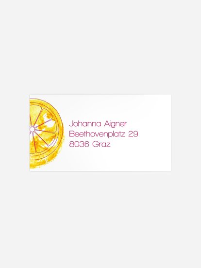 Empfängeraufkleber Party Zitronen