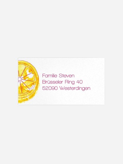 Empfängeraufkleber Party Zitronen