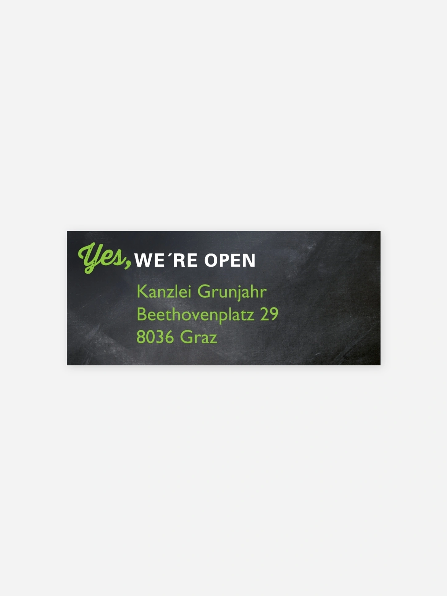 Absenderaufkleber Party We are open