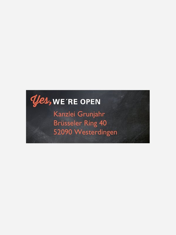We are open