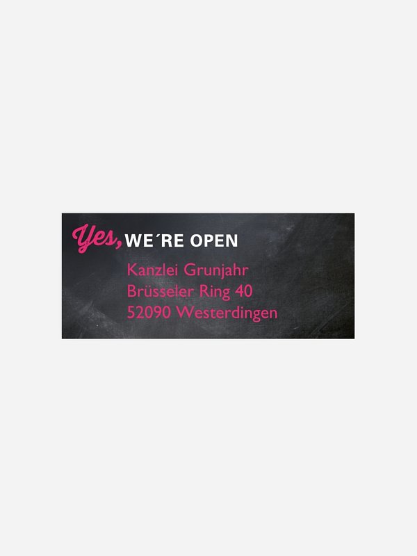 We are open