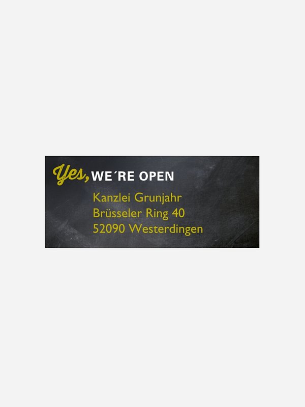 We are open