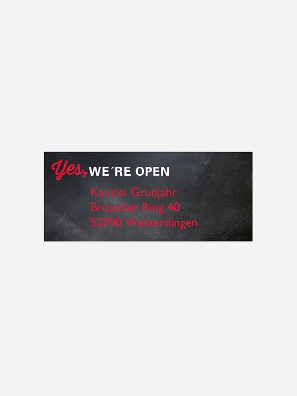 We are open
