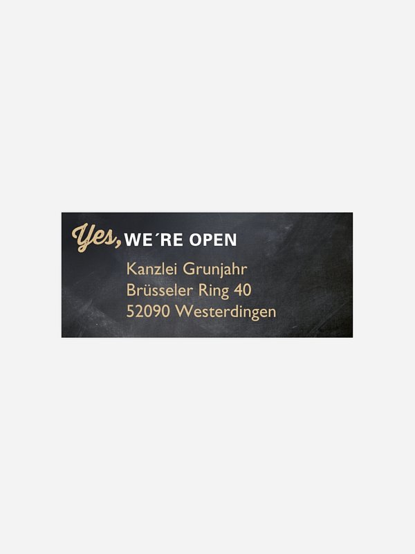 We are open