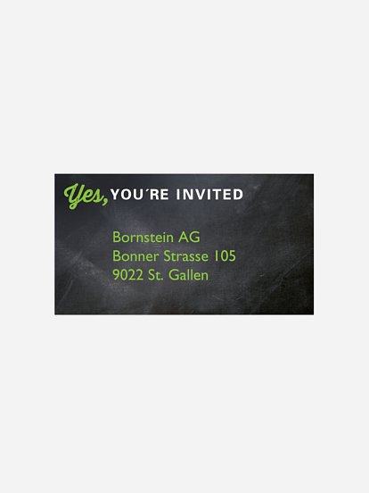 Empfängeraufkleber Party We are open