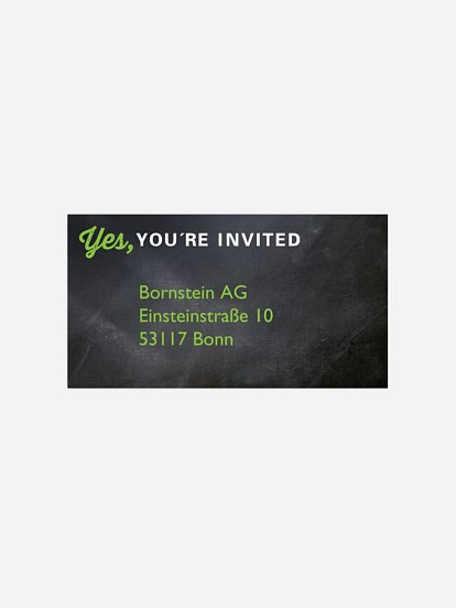 Empfängeraufkleber Party We are open