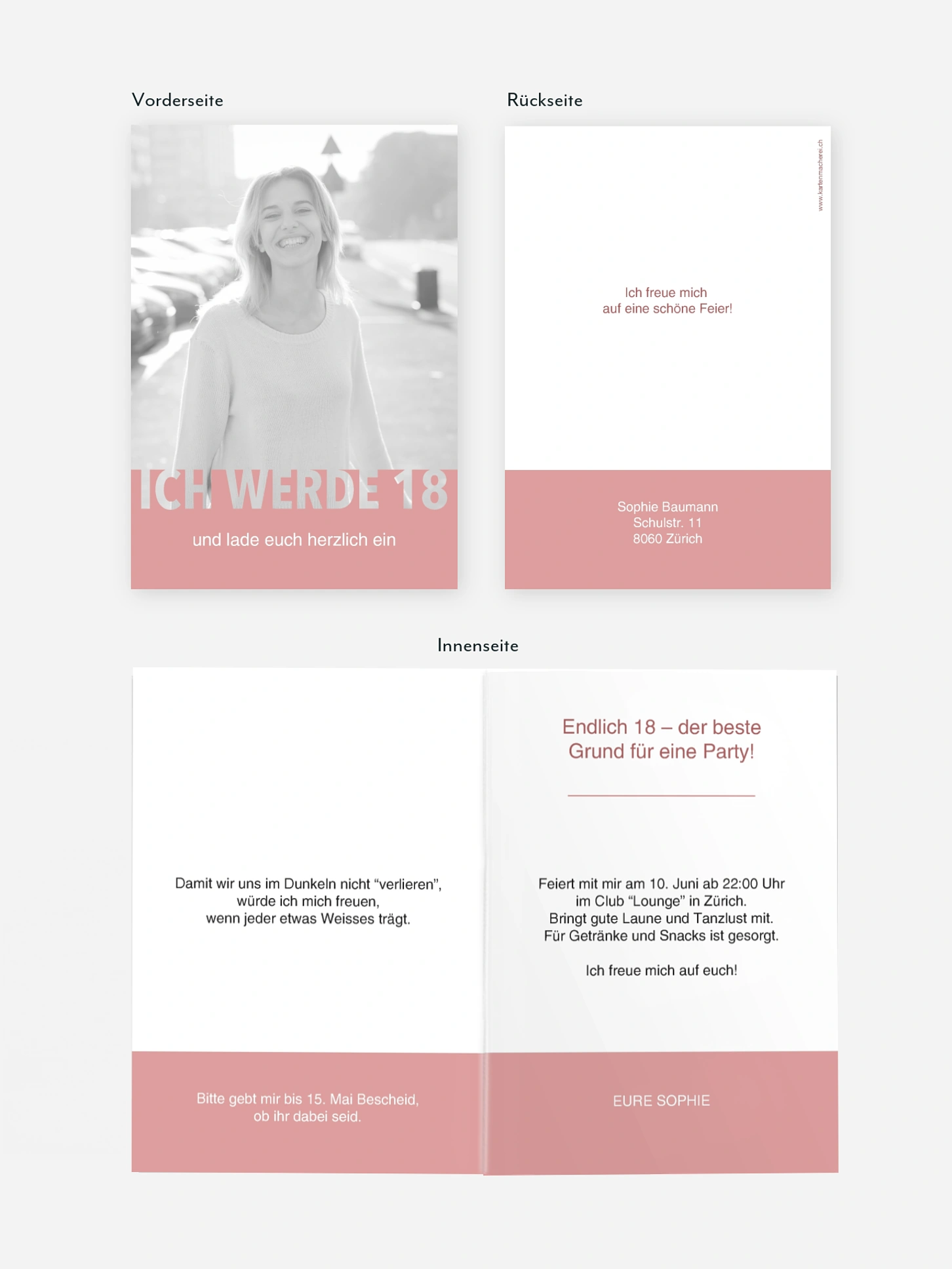 Einladung 18. Geburtstag Simple Lovely